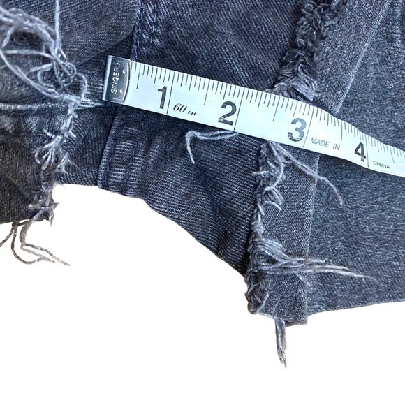 LEVI'S Washed Black Denim Cut Off Shorts - Picture 11 of 11